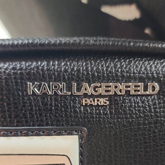 Karl Lagerfeld Black Camera Bag - Iconic Chopette Cat Guitar Strap Bag NWOT - Picture 3 of 16